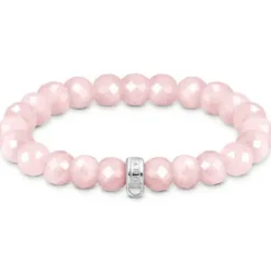 Thomas Sabo Armbänder-Charm Armband Rosenquarz Beads oval - X0292-034-9
