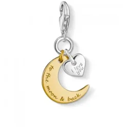 Thomas Sabo (Kette mit) Herz-Charm-Anhänger Mond & Herz I Love You to the Moon & Back - 1443-413-39