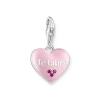 Thomas Sabo (Kette mit) Herz-Charm-Anhänger rosa Je tu00b4aime Herz Silber - 2073-042-9