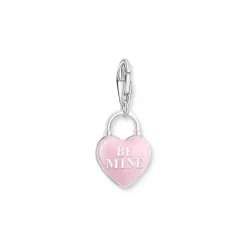 Thomas Sabo (Kette mit) Herz-Charm-Anhänger rosa Herzschloss Silber - 2071-691-9
