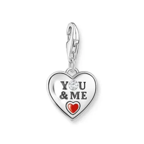 Thomas Sabo (Kette mit) Herz-Charm-Anhänger YOU & ME Silber - 2206-691-7