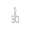 Thomas Sabo Charms/Beads-Charm-Anhänger Zahl 30 mit weissen Steinen Silber - 2136-051-21
