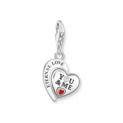 Thomas Sabo (Kette mit) Herz-Charm-Anhänger YOU & Me Herz Silber - 2108-691-21