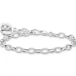 Thomas Sabo Armbänder-Charm-Armband mit Goldbären Logo-Ring Silber - X0291-001-21
