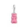 Thomas Sabo Charms/Beads-Charm-Goldbären-Anhänger in Pink Silber - 2193-017-9