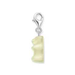 Thomas Sabo Charms/Beads-Charm-Goldbären-Anhänger in Weiss Silber - 2187-017-14
