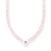 Thomas Sabo (Kette mit) Herz-Choker Halskette Herz mit Rosenquarz Beads - KE2181-035-9-L42V