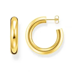 Thomas Sabo Ohrringe-Creolen Chunky mittel vergoldet - CR636-413-39