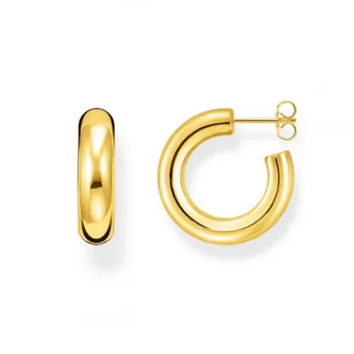 Thomas Sabo Ohrringe-Creolen Chunky klein vergoldet - CR635-413-39