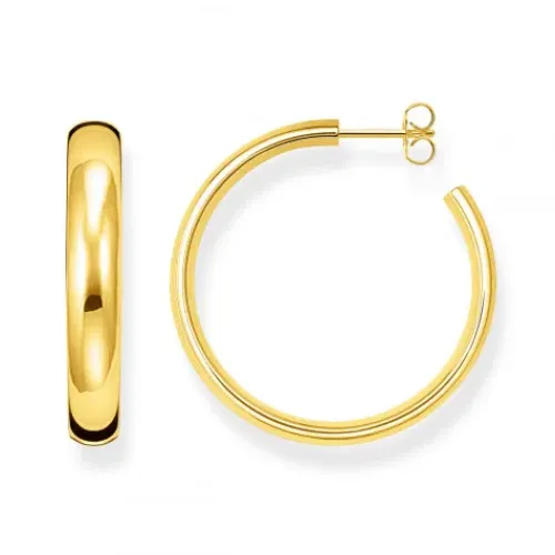 Thomas Sabo Ohrringe-Creolen Chunky mittelgross vergoldet - CR640-413-39