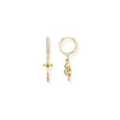 Thomas Sabo Ohrringe-Creolen mit Anhänger Tempting Romance vergoldet - CR750-995-7