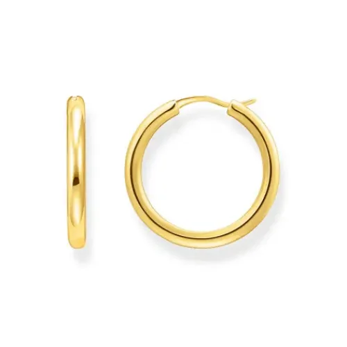 Thomas Sabo Ohrringe-Creolen mit klassisch elegantem Design vergoldet - CR745-413-39