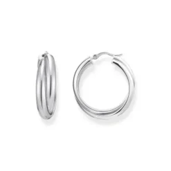 Thomas Sabo Ohrringe-Creolen verschlungenes Design Silber - CR738-001-21