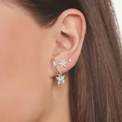 Thomas Sabo Ohrringe-Einzel Blume Ohrstecker - H2196-051-14