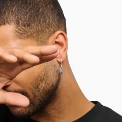 Thomas Sabo Ohrringe-Einzel Creole mit Anhänger Midnight Rose Silber - CR756-637-21