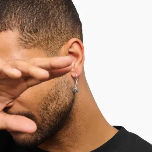 Thomas Sabo Ohrringe-Einzel Creole mit Anhänger Midnight Rose Silber - CR756-637-21