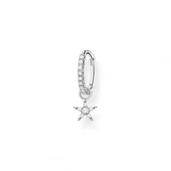Thomas Sabo Ohrringe-Einzel Creole mit Stern Anhänger Silber - CR707-051-14