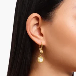 Thomas Sabo Ohrringe-Einzel Creole mit Öse für Charms und Anhänger vergoldet - CR720-414-39