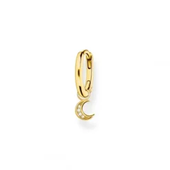 Thomas Sabo Ohrringe-Einzel Creole mit Mond Anhänger Gold - CR708-414-14