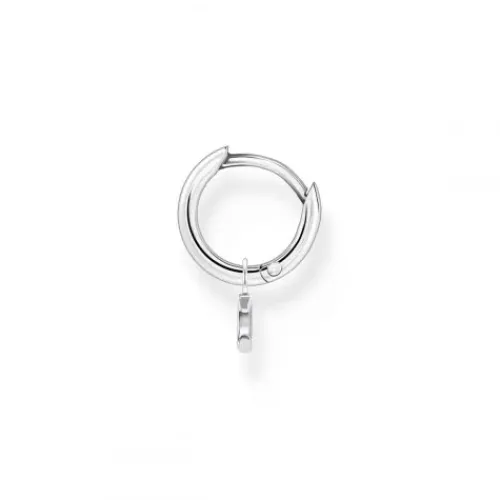 Thomas Sabo Ohrringe-Einzel Creole mit Mond Anhänger Silber - CR708-051-14