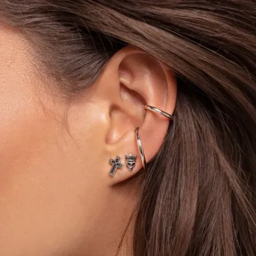 Thomas Sabo Ohrringe-Einzel Ohrklemme Klein Silber - EC0026-001-21