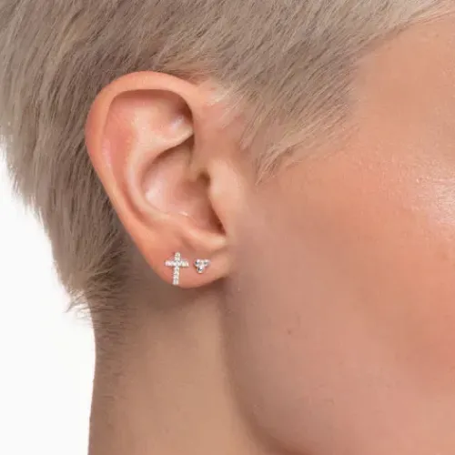 Thomas Sabo Ohrringe-Einzel Ohrstecker Kugeln Silber - H2140-001-21