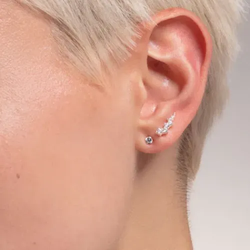 Thomas Sabo Ohrringe-Einzel Ohrstecker Weisser Stein Silber - H2135-051-14