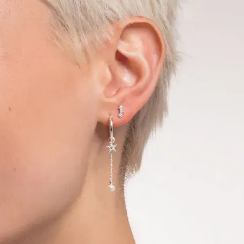 Thomas Sabo Ohrringe-Einzel Ohrstecker Weisse Steine Silber - H2132-051-14