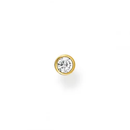 Thomas Sabo Ohrringe-Einzel Ohrstecker Weisser Stein Gold - H2136-414-14