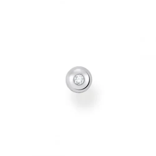 Thomas Sabo Ohrringe-Einzel Ohrstecker Weisser Stein Silber - H2130-051-14