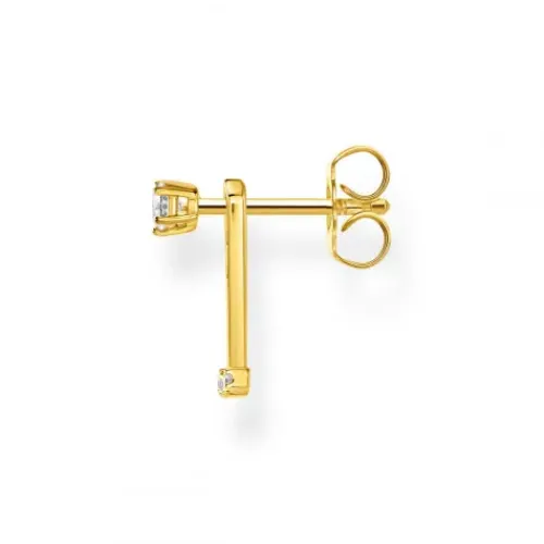 Thomas Sabo Ohrringe-Einzel Ohrstecker Weisse Steine Gold - H2152-414-14