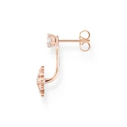 Thomas Sabo Ohrringe-Einzel Ohrstecker Schneeflocke mit Weissen Steinen Roségold - H2255-416-14