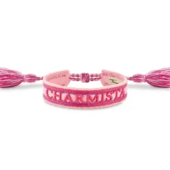 Thomas Sabo Armbänder-Gewebtes Armband Charmista in Rosa Pink und Lila - ACC0048-302-7-L24V