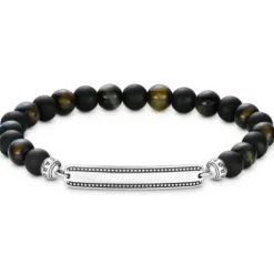 Thomas Sabo Armbänder-Gravur Armband Obsidian und Tigerauge - A2180-806-11