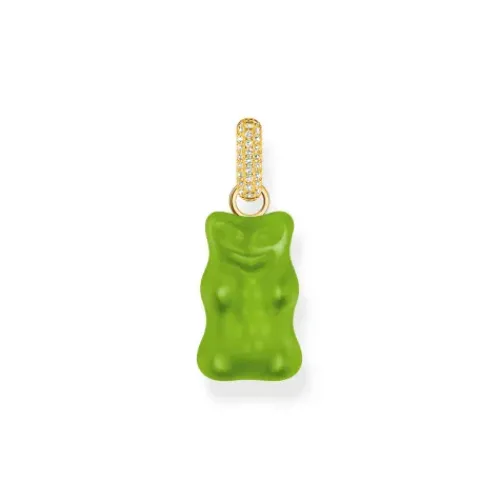 Thomas Sabo Anhänger-Grosser Anhänger grüner Goldbären mit Steinen vergoldet - PE967-414-6