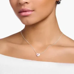 Thomas Sabo (Kette mit) Herz-Halskette Herz mit Pinkem Stein Silber - KE2184-041-9-L45V