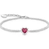 Thomas Sabo (Kette mit) Herz-Herz Armband Romance Silber - A2188-013-10-L19V