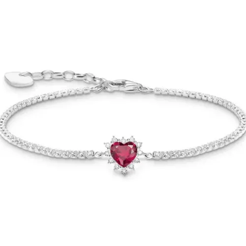 Thomas Sabo (Kette mit) Herz-Herz Armband Romance Silber - A2188-013-10-L19V
