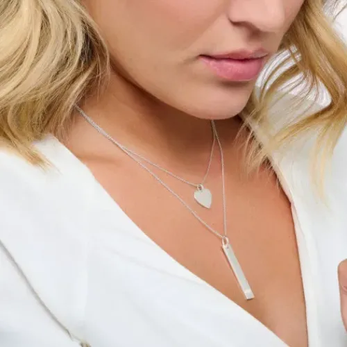 Thomas Sabo (Kette mit) Herz-Herz Halskette Silber - KE2128-001-21-L45V