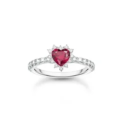 Thomas Sabo (Kette mit) Herz-Herz Ring Romance Silber - TR2484-013-10