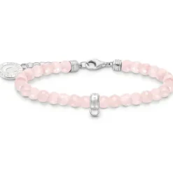 Thomas Sabo Armbänder-Member Charm Armband mit rosa Beads Silber - A2141-067-9-L19V