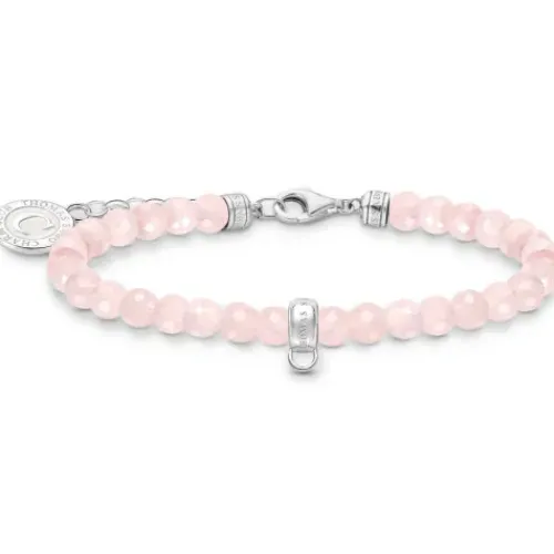 Thomas Sabo Armbänder-Member Charm Armband mit rosa Beads Silber - A2141-067-9-L19V