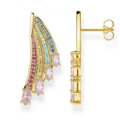 Thomas Sabo Ohrringe-Ohrring Bunter Kolibri Flügel Gold - H2102-973-7