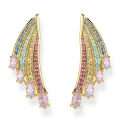 Thomas Sabo Ohrringe-Ohrring Bunter Kolibri Flügel Gold - H2102-973-7