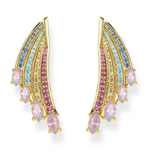 Thomas Sabo Ohrringe-Ohrring Bunter Kolibri Flügel Gold - H2102-973-7