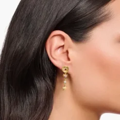 Thomas Sabo Ohrringe-Ohrring kosmische Talismane mit bunten Steinen vergoldet - H2277-995-7