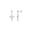 Thomas Sabo (Kette mit) Kreuz-Ohrringe Cross Romance weiss Silber - H2312-167-14