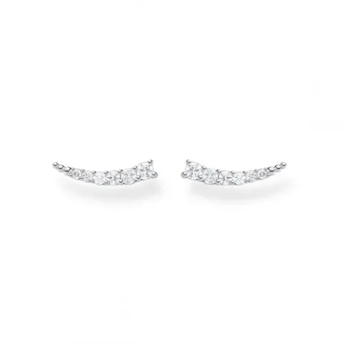 Thomas Sabo Ohrringe-Ohrringe Ear Climber Weisse Steine Silber - H2158-051-14