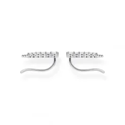 Thomas Sabo Ohrringe-Ohrringe Ear Climber Weisse Steine Silber - H2158-051-14