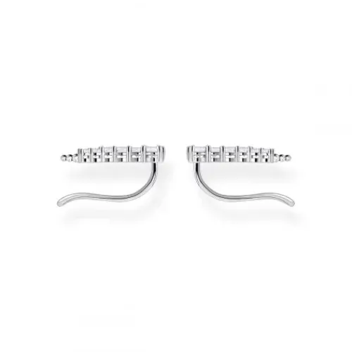 Thomas Sabo Ohrringe-Ohrringe Ear Climber Weisse Steine Silber - H2158-051-14